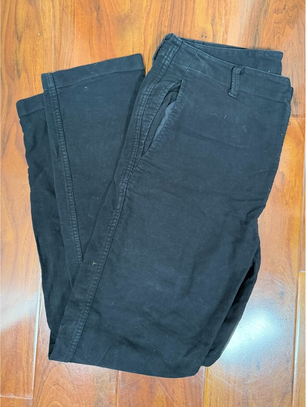 Outerknown Pants Men's Size 32x32 Black Organic Cotton Flat Straight Front Chino